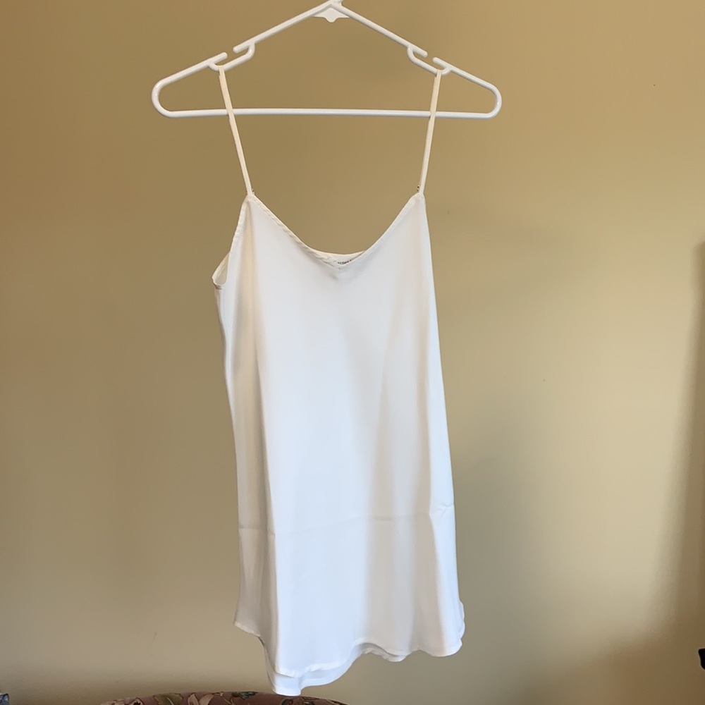 Garnet Hill 100% silk ivory camisole